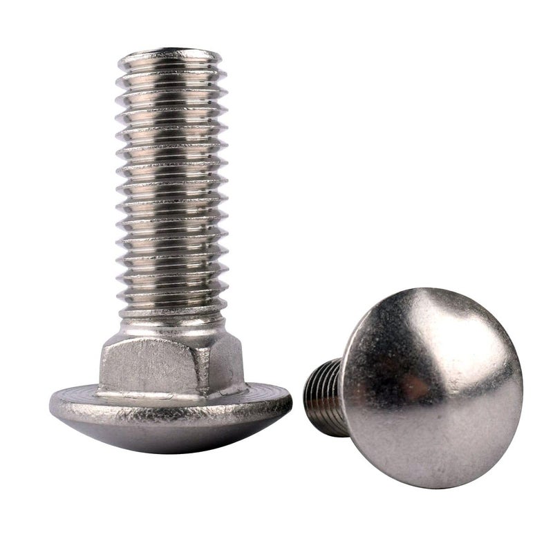 KOSJETHAS Store 1/4-20 x 5/8" Carriage Bolts Screws, Round Head Square Neck, 304 Stainless Steel 18-8, UNC Coarse Fully Thread, Quantity 20Pcs - Image 3
